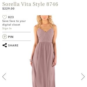 Sorella Vita rose bridesmaid dress